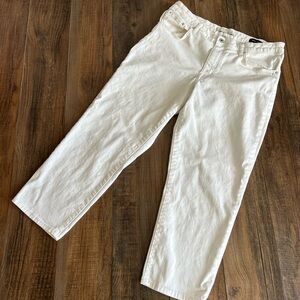 SZ 12 Ella Moss White high waist crop Jeans